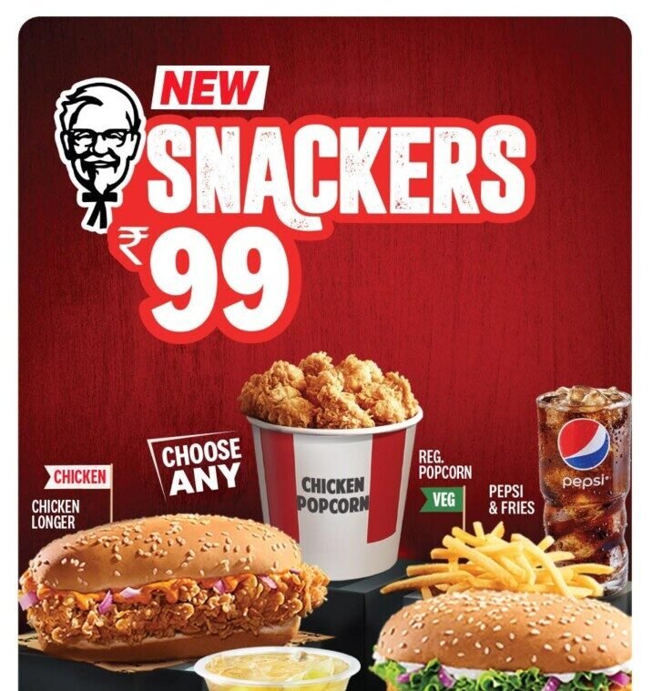 KFC Launches Affordable New Snacker Range in India
