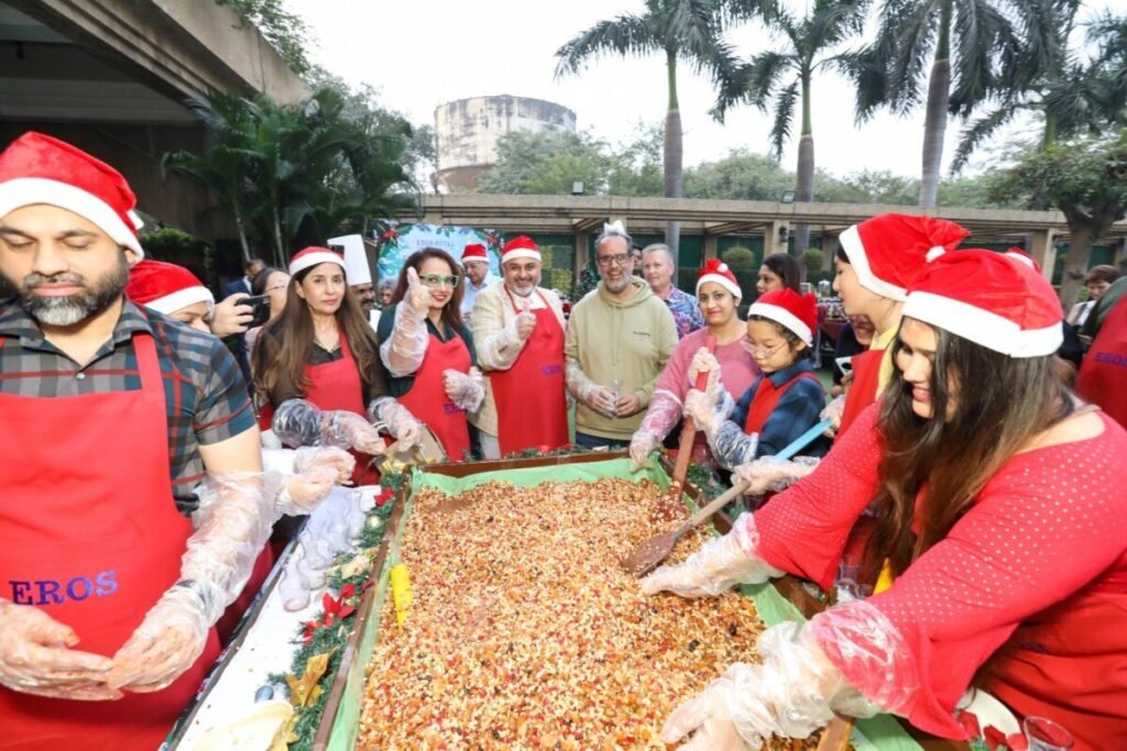 Eros Hotel New Delhi Nehru Place celebrates Christmas with Cake Mixing Ceremony