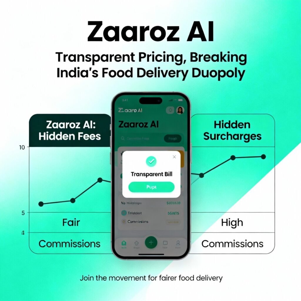 Food Delivery App Zaaroz Uses AI, Transparent Pricing To Reform India’s Food Delivery Duopoly
